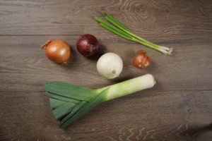 The Sweet Potato - 6 different onions - leeks, yellow, white, purple or Spanish, shallot and green onions. Do you know how to best use them?