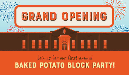 The Sweet Potato, Grand Opening, Baked Potato Block Party
